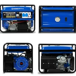EBERTH 5500 Watt Groupe electrogene Generateur electrique portable moteur à essence 13 CV, 4 temps, 2x 230V, 1x 12V, monophasé