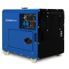 EBERTH 5000 Watt Groupe Electrogene Diesel, Moteur Diesel 10 CV, 4 Temps, Démarreur électrique, 2x 230V, 1x 12V