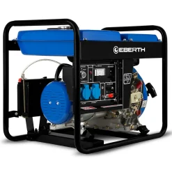 EBERTH 3000 Watt Groupe Electrogene Diesel Generateur Electrique Portable avec Moteur Diesel 5,7 CV, 4 Temps, 2x 230V, 1x 12V