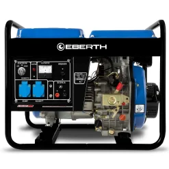 EBERTH 3000 Watt Groupe Electrogene Diesel Generateur Electrique Portable avec Moteur Diesel 5,7 CV, 4 Temps, 2x 230V, 1x 12V