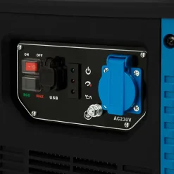 EBERTH Générateur d'Électricité Inverter Silencieux 1000 W, Groupe Électrogène, Moteur à Essence 2 CV, 1x 230V et 2x prise USB