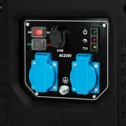 EBERTH Générateur d'Électricité Inverter Silencieux 2000 W, Groupe Électrogène, Moteur à Essence 3 CV, 4 temps, 2x 230V 2x USB