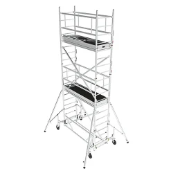 Echafaudage roulant alu - Hauteur de travail max 7.00m - EC516T