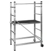 Echafaudage roulant Hauteur 3m - Echelle Echafaudage de Travail Aluminium Charge 120Kg - Travaux Bricolage Chantier Jardin VITO