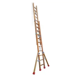 Echelle bois coulissante 2x19 barreaux - Hauteur à atteindre 8.22m - BCC2-500