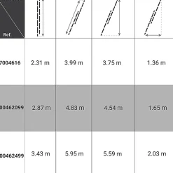 Echelle coulissante à main: longueur pliée 2.31m / dépliée 3.99m - 7004616