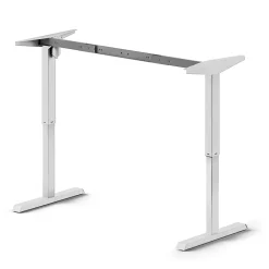 Emuca Table motorisée réglable en hauteur Table réglable en hauteur, Acier, Peint en blanc