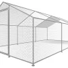 Enclos à poules 18 m² parc grillagé 6 x 3 x 2 M acier galvanisé