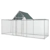 Enclos Extérieur Arguin Volière 300 x 100 x 100 - 150 cm Argent Vert pro.tec
