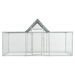Enclos Extérieur Arguin Volière 300 x 100 x 100 - 150 cm Argent Vert pro.tec