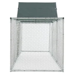 Enclos Extérieur Arguin Volière 300 x 100 x 100 - 150 cm Argent Vert pro.tec
