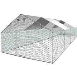 Enclos poulailler - 24 M² - Volière extérieure L.800 x l.300 x H.200 - Parc grillagé