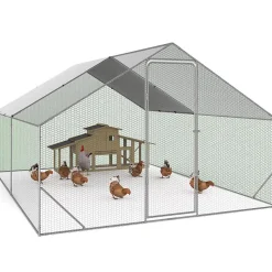 Enclos poulailler 12 m² parc grillagé 4x3 M acier galvanisé