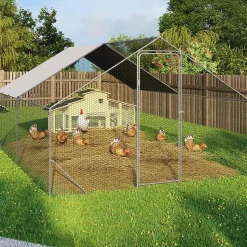 Enclos poulailler 12 m² parc grillagé 4x3 M acier galvanisé