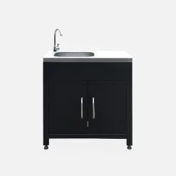 Ensemble de meubles de cuisine extérieure en acier inoxydable 6 modules