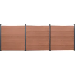 Ensemble de panneaux de clôture marron 526x186 cm WPC vidaXL
