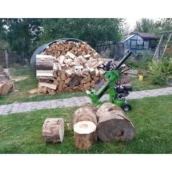 Fendeuse à bois thermique 12 tonnes Bûches Longueur 52cm Diam30cm Moteur essence 4T 7CV VITO