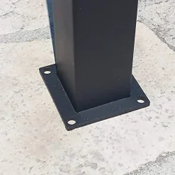 Fontaine à Colonne en acier avec Robinet en laiton Extérieur Gris fonte Jardin Pelouse