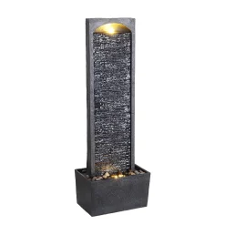 Fontaine cascade LED en polyrésine, noire Teamson Home