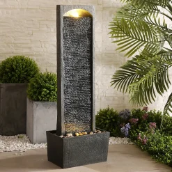 Fontaine cascade LED en polyrésine, noire Teamson Home