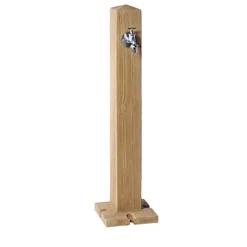 Fontaine de jardin Garantia Wood en polyéthylène imitation bois coloris bois clair H.100 cm