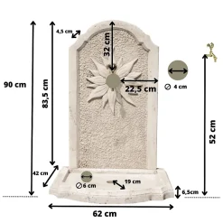 Fontaine de jardin Médicis en pierre reconstituée