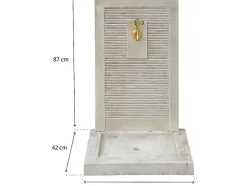 Fontaine "ETNA" en pierre reconstituée 57 x 42 x 87 cm Beige