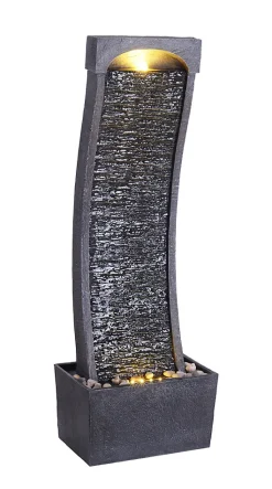 Fontaine LED en polyrésine, noire Teamson Home