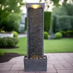 Fontaine LED en polyrésine, noire Teamson Home