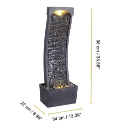Fontaine LED en polyrésine, noire Teamson Home