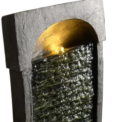 Fontaine LED en polyrésine, noire Teamson Home
