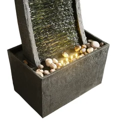 Fontaine LED en polyrésine, noire Teamson Home