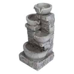 Fontaine LED en polyrésine, grise Teamson Home