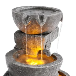 Fontaine LED en polyrésine, grise Teamson Home