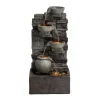 Fontaine LED en polyrésine, grise Teamson Home