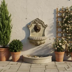 Fontaine murale Leon style antique avec LED 35x48,5 cm - Art-Pond