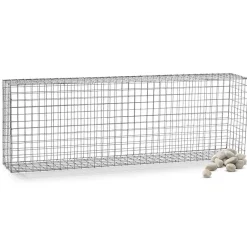 Gabion acier galvanisé L180 x H60 x Pr.30 cm tirants et crampons inclus