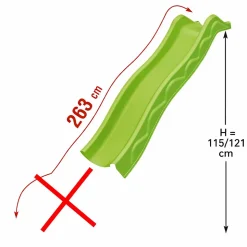 Glissière toboggan 2,63 m - Partie haute - Module de remplacement