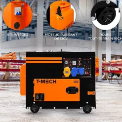 Générateur Electrique T-Mech Monophasé 230V - Diesel