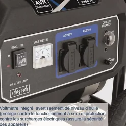 Groupe électrogene SCHEPPACH SG3200x - Puissance max 2800W - Essence - Bleu