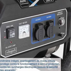 Groupe électrogene SCHEPPACH SG3200X - Essence - AVR - 2500 W / 2800 W