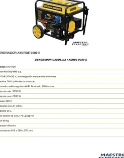 Groupe électrogène essence 9350 W moteur Kiotsu 550 cc démarrage électrique