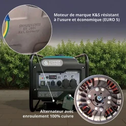 Groupe électrogène onduleur 4200W Könner & Söhnen KS 4500i