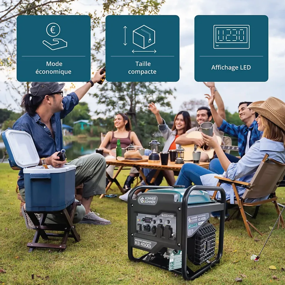 Groupe électrogène onduleur 4200W Könner & Söhnen KS 4500i