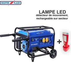 Groupe électrogène portable 2900W avec lampe LED incluse