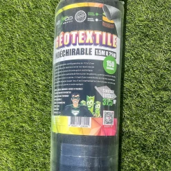 150grs 1.5Mx25M soit 37.50m2 Rouleau de Geotextile NOIR MGS