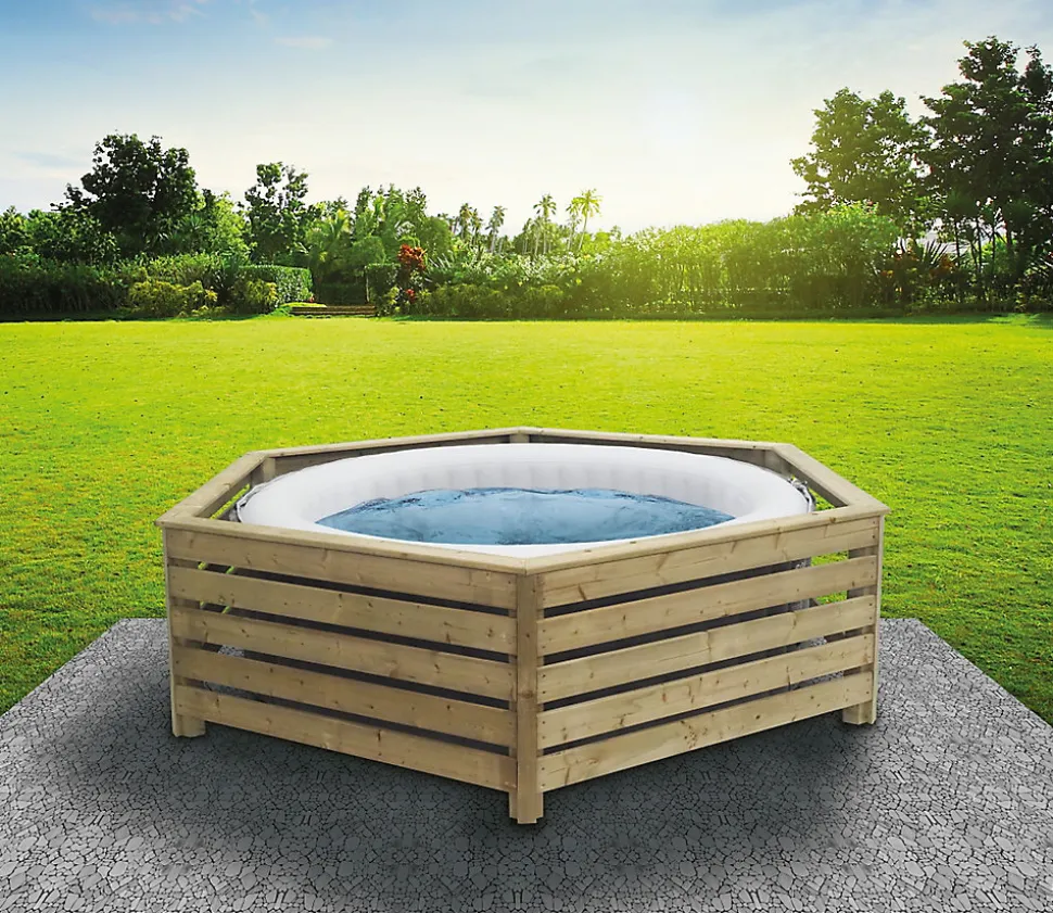 Habillage pour spa gonflable rond et carré Ø.206 à 216 cm