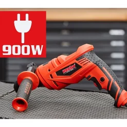 Hecht 1072 Profi Perceuse à percussion puissante rotatif 900W perceuse bois acier et béton