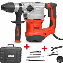 Hecht jardin 1036 Profi Perceuse à percussion puissante rotatif support SDS Plus 1500W