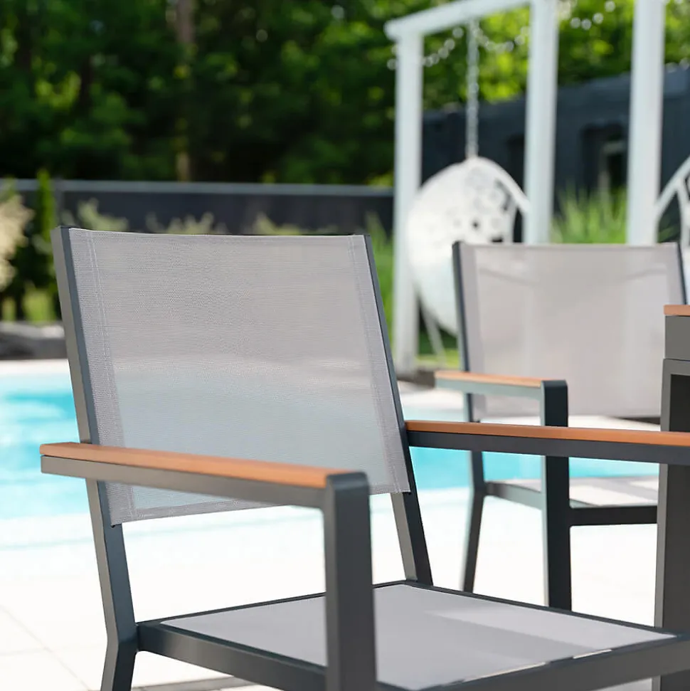 HOME DELUXE Chaise de jardin empilable SEDIA - 1 pièce Chaise empilable, chaise de balcon, chaise de terrasse